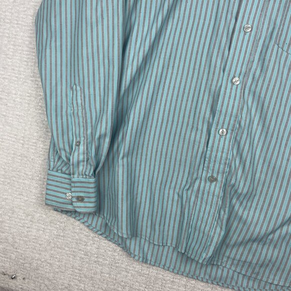 Ermenegildo Zegna Dress Shirt Men XL 16 1/2 Baby Blue / Grey Silver Lined - Picture 6 of 16